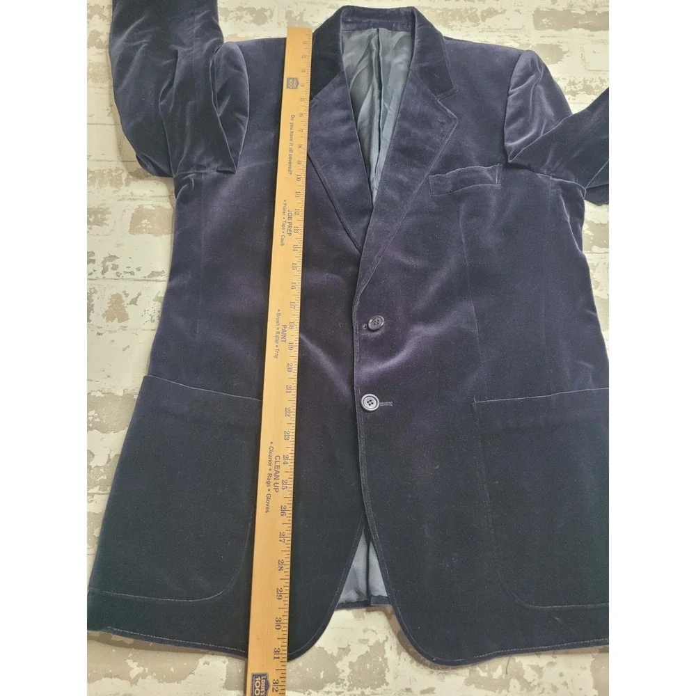 Jean Paul Germain Navy Blue Velvet Blazer Men's 34R‎